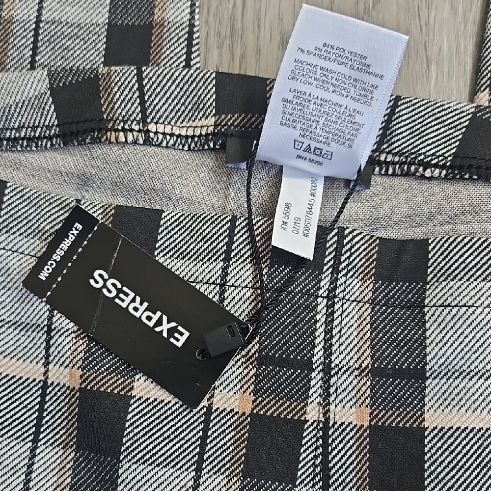 EXPRESS Skinny Plaid Dress Pants Size SP - Picture 5 of 6